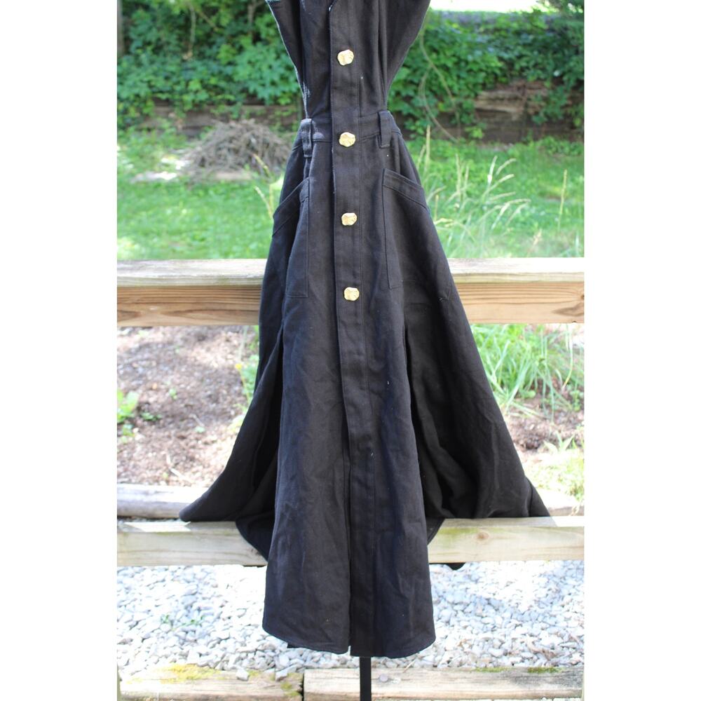Urban Revivo Black Cut-Out Sleeveless Denim Maxi Dress π€β¨ | Size 4 - Picture 11 of 13
